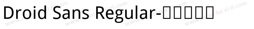 Droid Sans Regular字体转换